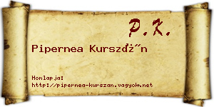 Pipernea Kurszán névjegykártya